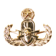 Navy Badge: Explosive Ordnance Disposal Officer - miniature, 24K Gold