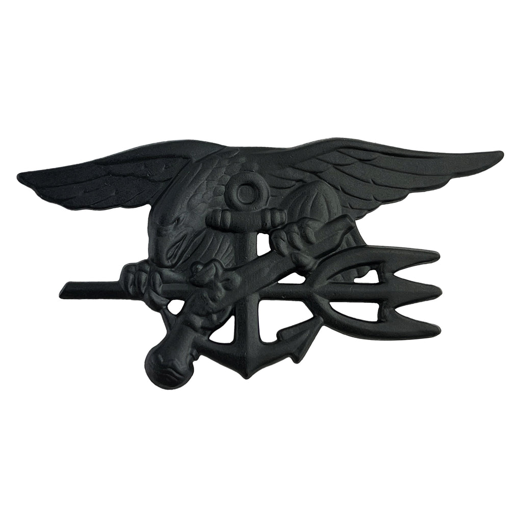 Navy Badge: Special Warfare - regulation black metal (NON-RETURNABLE/NON-REFUNDABLE)