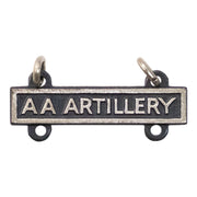 Army Qualification Bar: Anti-Aircraft Artillery - silver oxidized finish