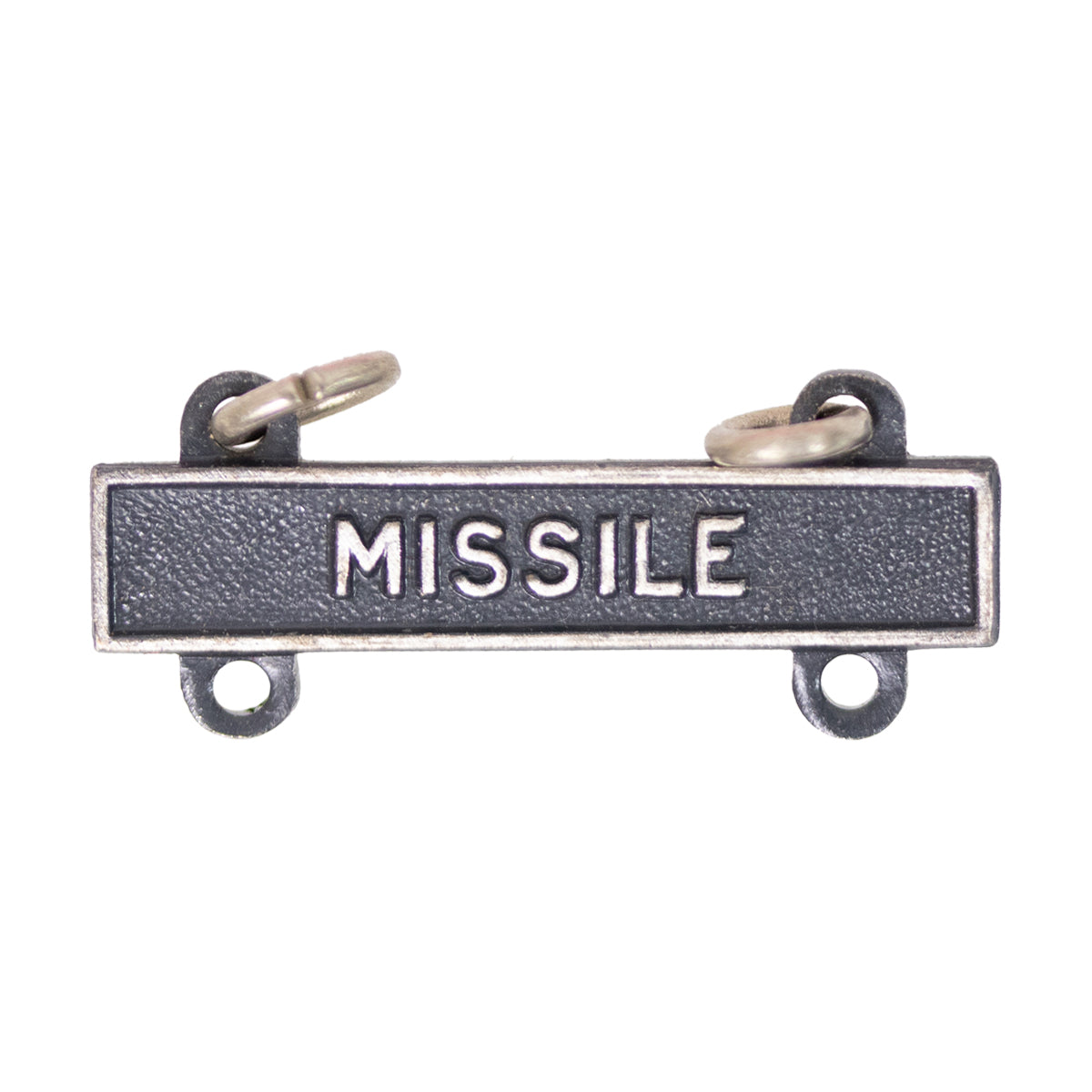Army Qualification Bar: Missile - silver oxidized finish