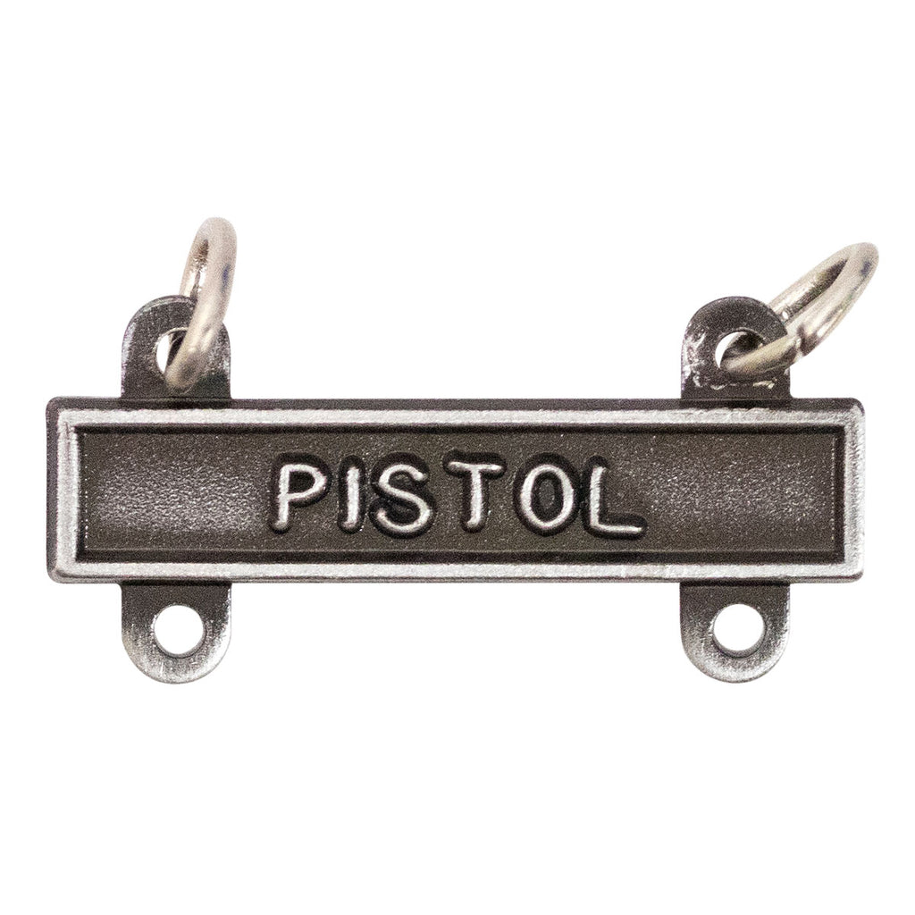 Army Qualification Bar: Pistol - silver oxidized finish