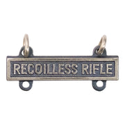 Army Qualification Bar: Recoilless Rifle - silver oxidized finish