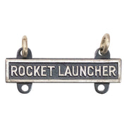 Army Qualification Bar: Rocket Launcher - silver oxidized finish