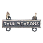 Army Qualification Bar: Tank Weapons - silver oxidized finish