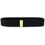 Belt: Black Cotton with Brass Tip - male
