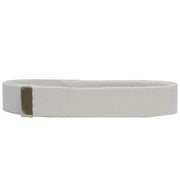 Coast Guard Auxiliary Belt: Cotton Web with Silver Mirror Tip - white