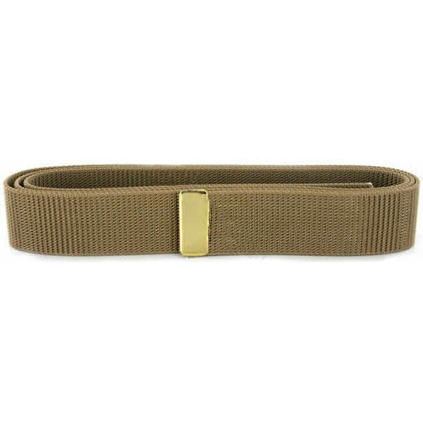 Navy Belt: Khaki Nylon with 24k Gold Tip - male