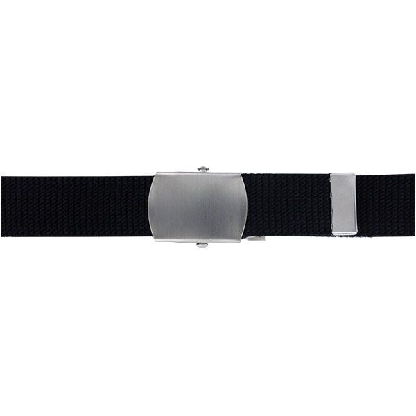 Coast Guard Auxiliary Belt: Cotton Web with Satin Silver Buckle and Tip