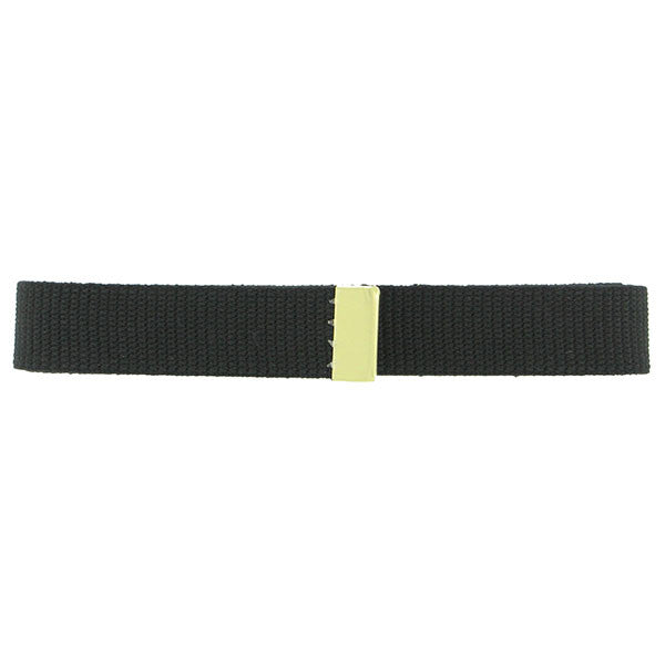 Belt: Black Cotton with Brass Tip - female
