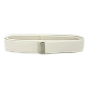 Navy Belt: White CNT with Silver Mirror Tip Extra Long - female