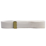 Navy Belt: White CNT with Brass Tip - male