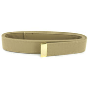 Navy Belt: Khaki Poly-Wool with 24k Gold Tip - male