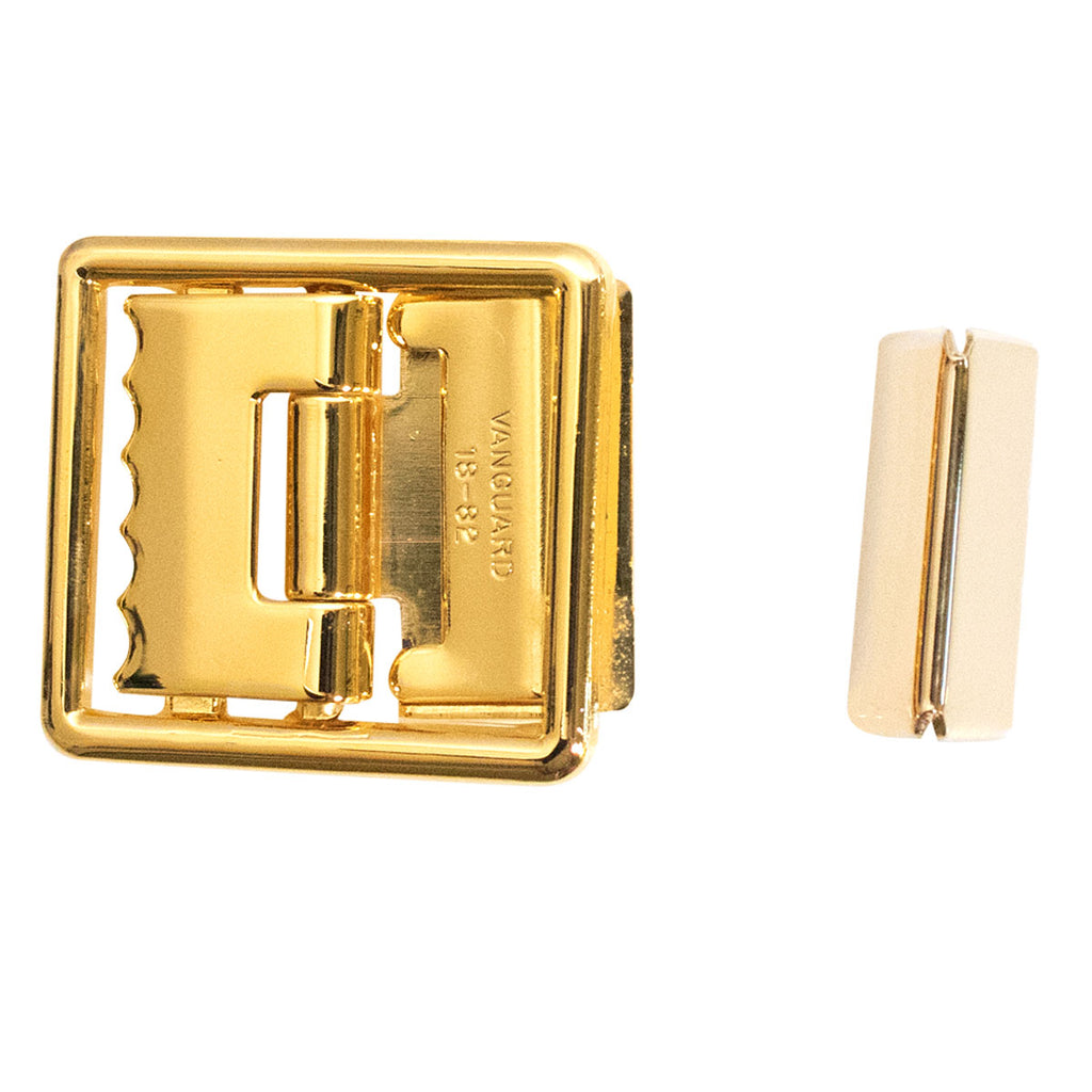 Marine Corps Belt Buckle and Tip: 24K Gold Plated Open Face