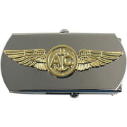 Navy Belt Buckle: Air Crew Enlisted - silver and gold