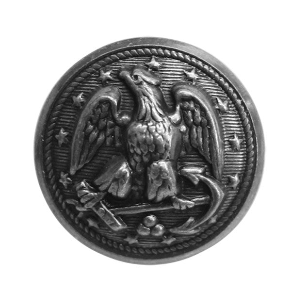 Navy Button Silver Hopper Back - 35 Ligne