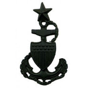 Coast Guard Cap Device: E8 Chief Petty Officer - miniature black metal