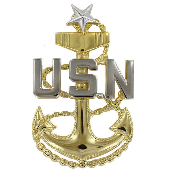 Navy Cap Device: E8 Chief Petty Officer: Senior