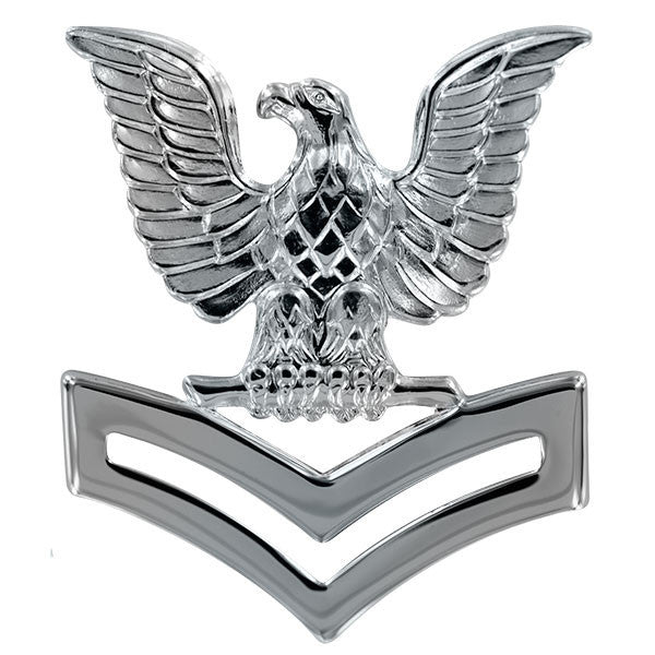 Navy Cap Device: E5 Petty Officer Second Class - silver