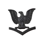 Navy Cap Device: E4 Petty Officer Third Class - black metal