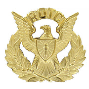 Army ROTC Cap Device: Female Officer Wreath - gold with eagle