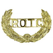 Army ROTC Cap Device: Wreath with ROTC Letters Cut-Out - clutch back