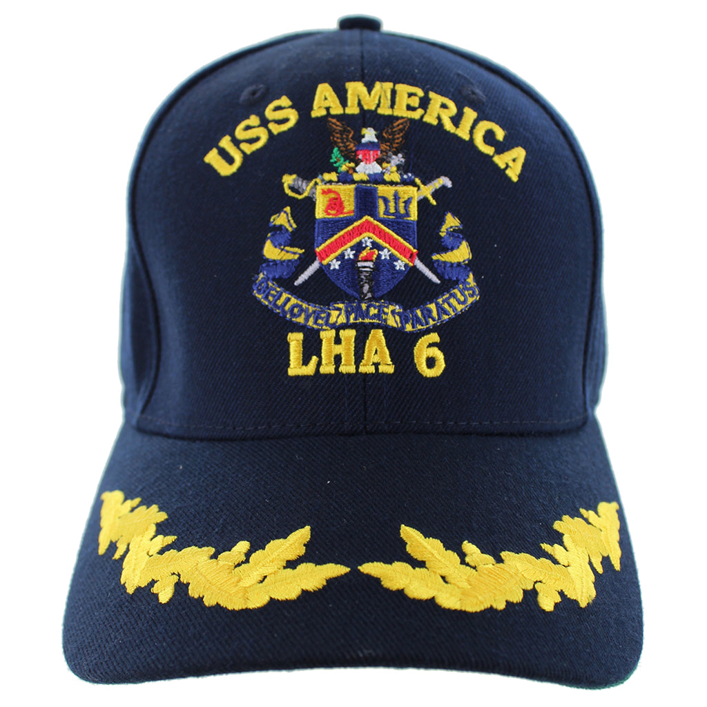 Navy Ball Cap: USS America LHA 6 Command with single eggs