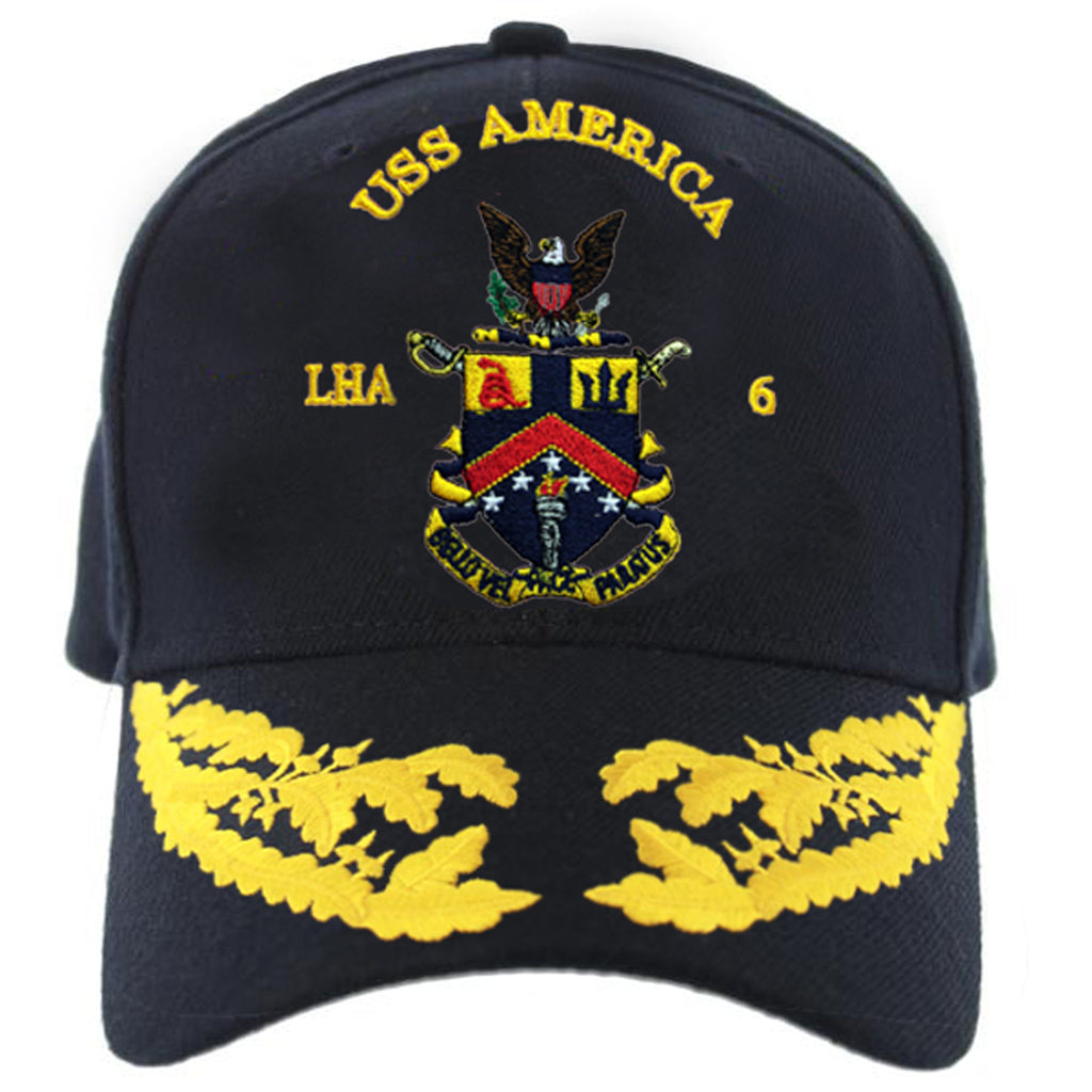 Navy Ball Cap: USS America LHA 6 with double eggs