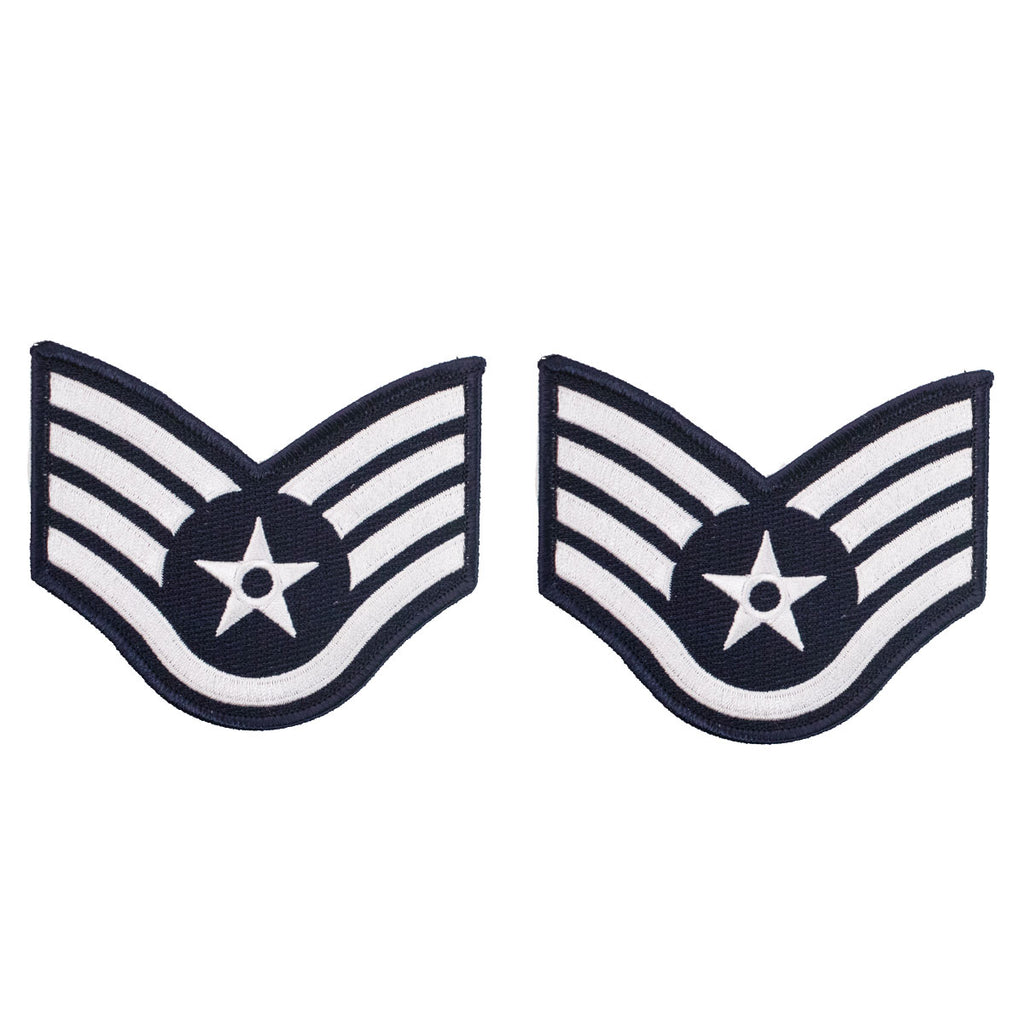 Air Force Embroidered Chevron: Staff Sergeant - large color