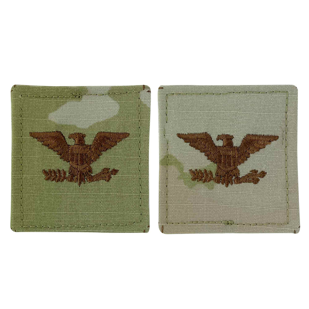 Air Force Embroidered OCP with Hook Officer Rank Insignia: Colonel
