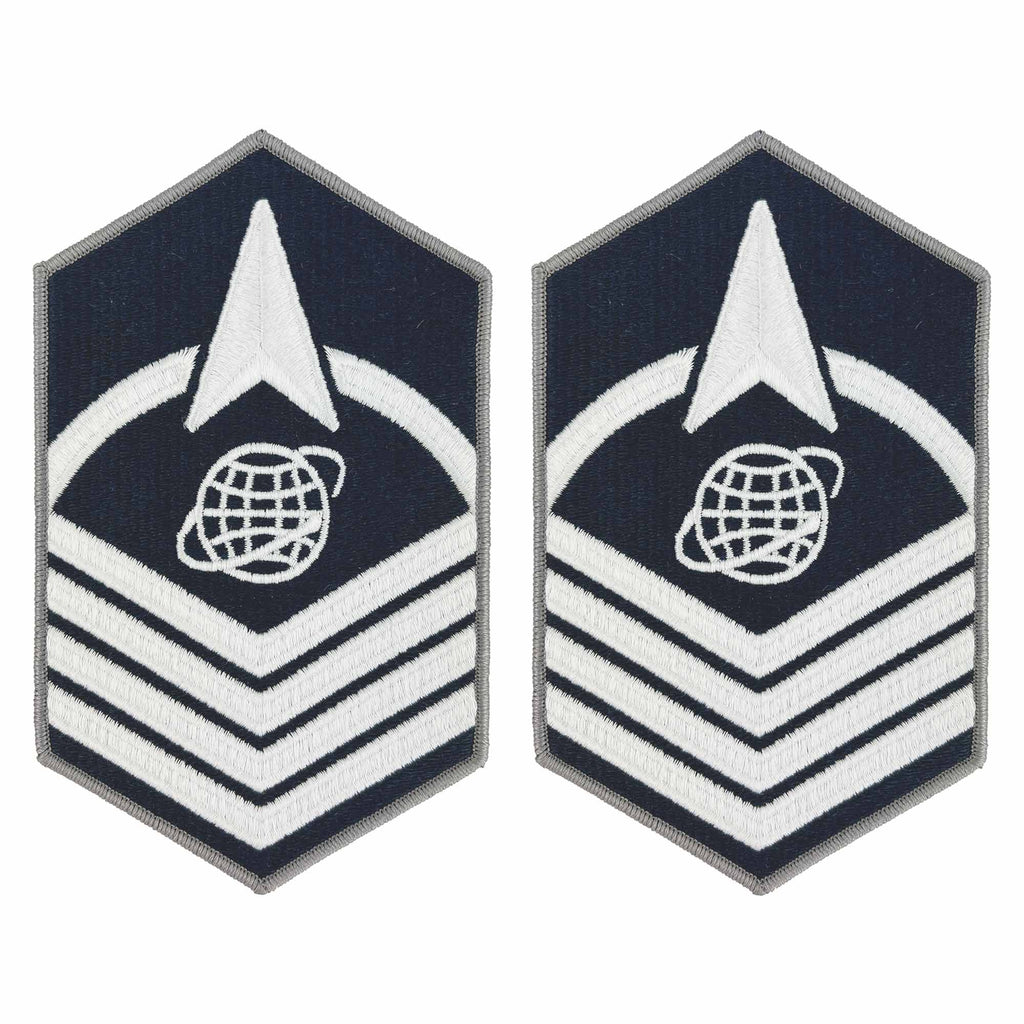 Space Force Chevron Embroidered: Master Sergeant - Large Color