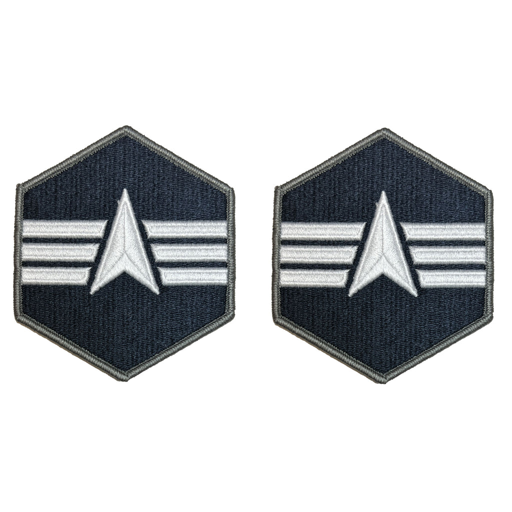 Space Force Chevron Embroidered: Specialist 4 - Large Color