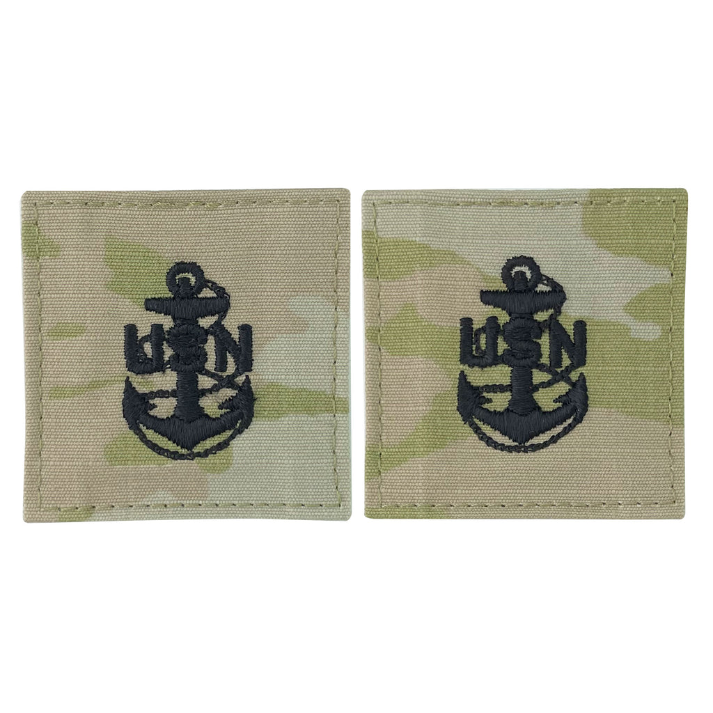 Navy Embroidered OCP with Hook: E7 Chief Petty Officer CPO