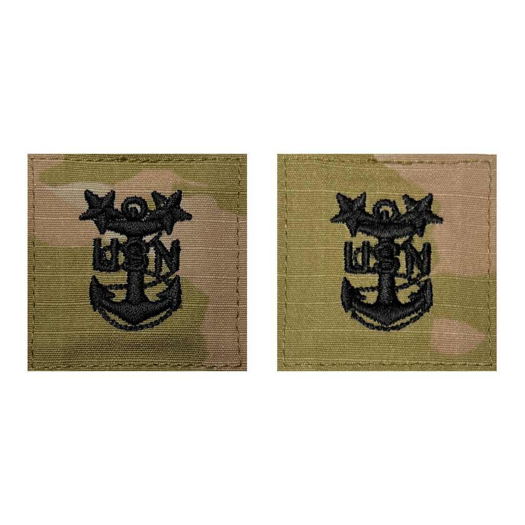 Navy Embroidered OCP with Hook: E9 Master Chief Petty Officer MCPO