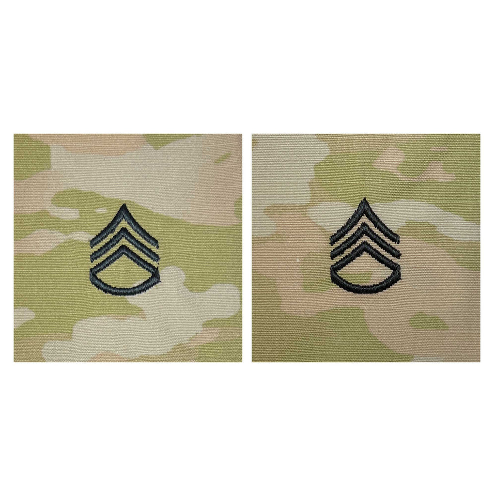 Army Embroidered OCP Sew on Rank Insignia: Staff Sergeant