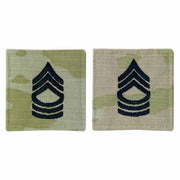 Army embroidered OCP with hook rank insignia: Master Sergeant