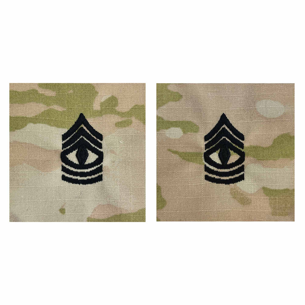 Army Embroidered OCP Sew on Rank Insignia: First Sergeant