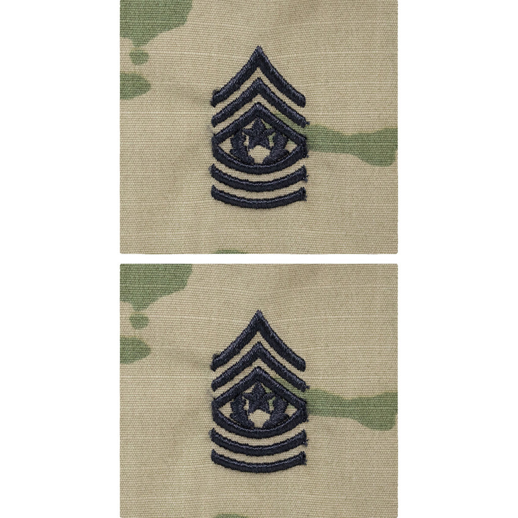 Army Embroidered OCP Sew on Rank Insignia: Command Sergeant Major