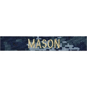 Individual Officer Name Tape: Gold Embroidered on Blue Digital