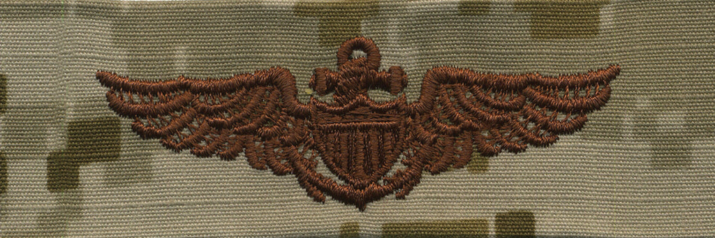 Navy Embroidered Badge: Aviator - Desert Digital