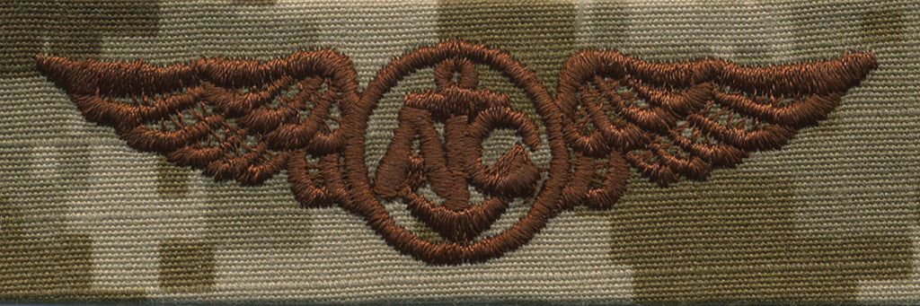 Navy Embroidered Badge: Aircrew - Desert Digital