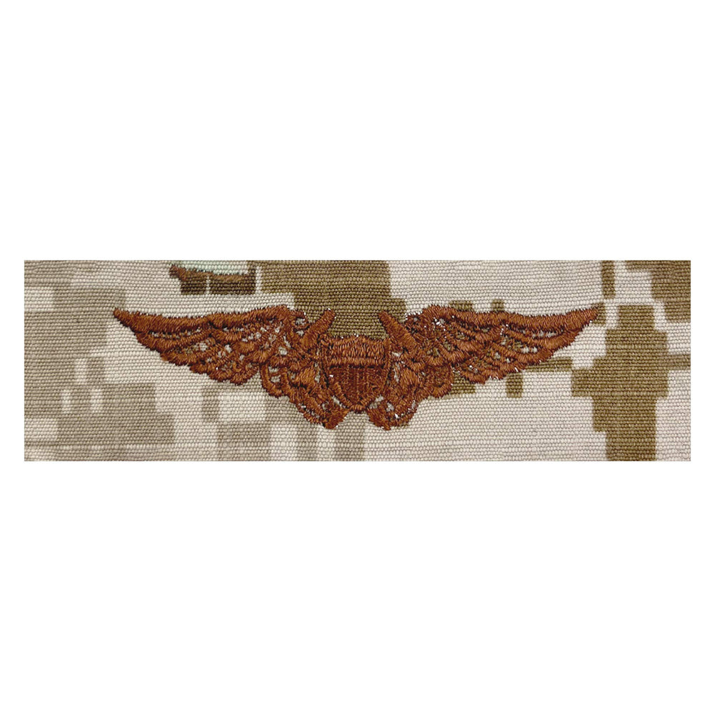 Navy Embroidered Badge: Naval Flight Officer - Desert Digital