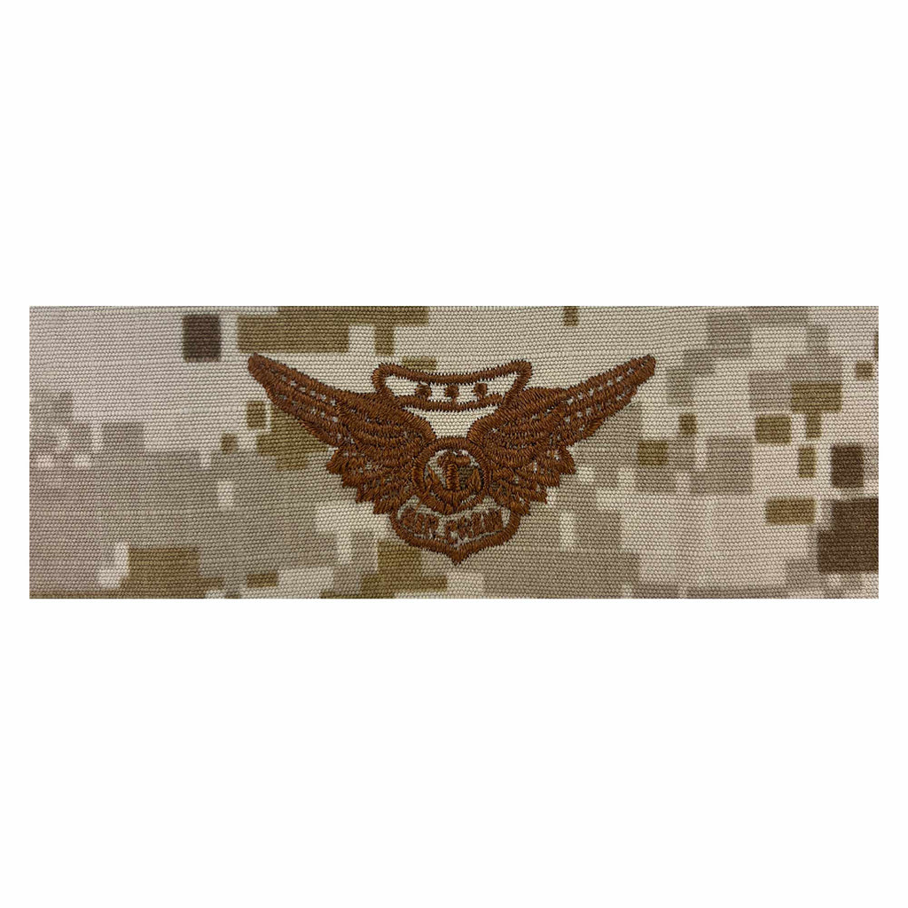 Navy Embroidered Badge: Combat Aircrew - Desert Digital