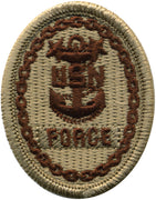 Navy Embroidered Badge: Force E-9 - Desert Digital