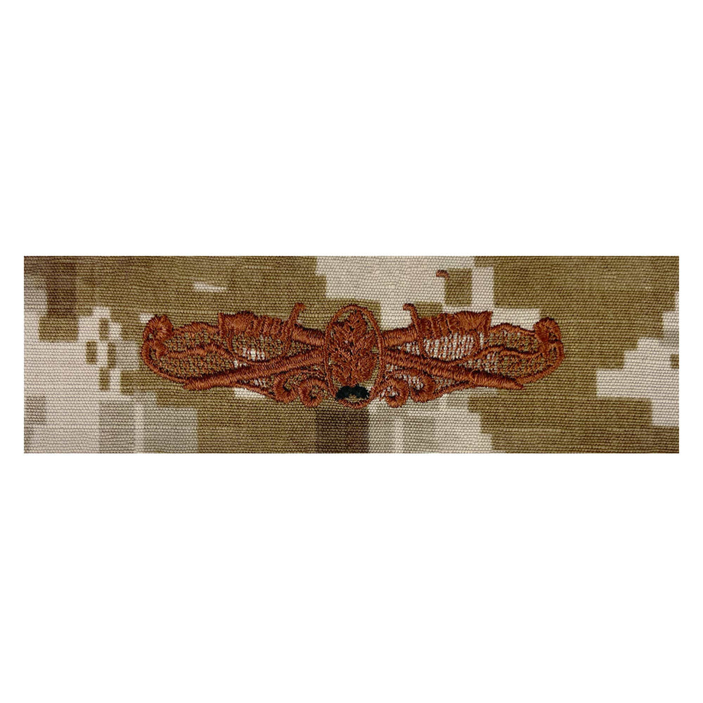 Navy Embroidered Badge: Surface Warfare Dental - Desert Digital