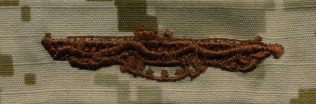Navy Embroidered Badge: Submarine Combat Patrol - Desert Digital