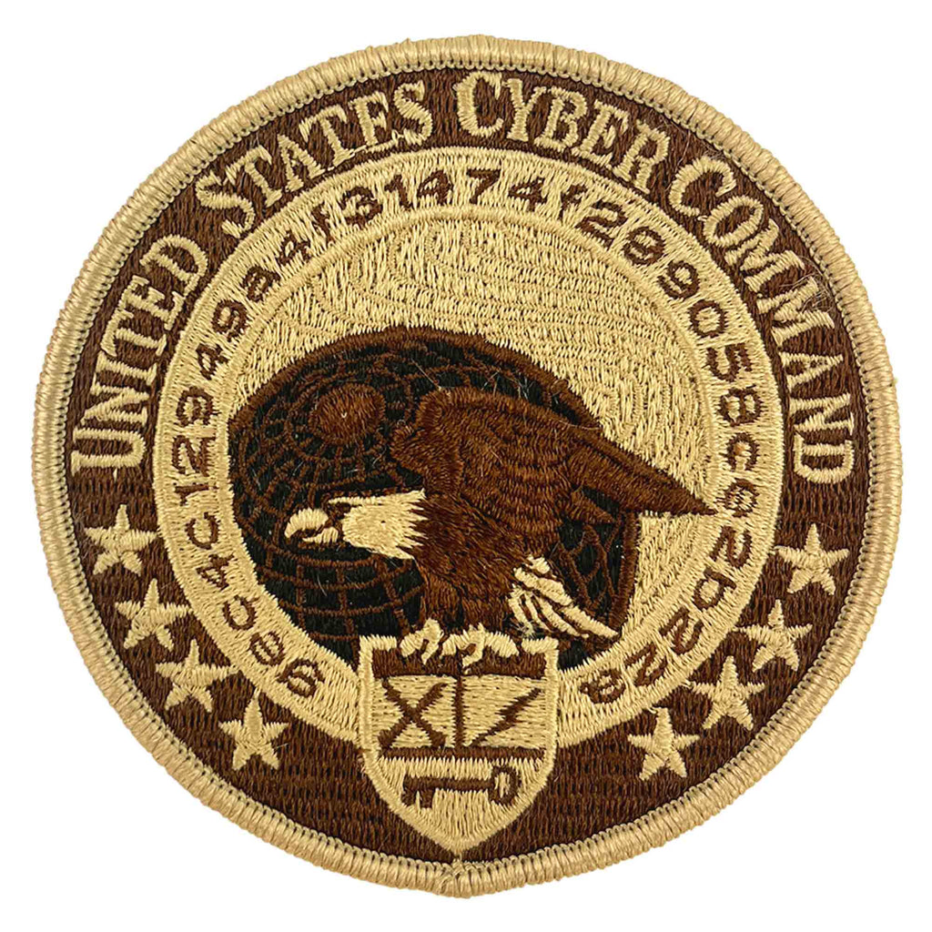 Navy Embroidered Badge: US Cyber Command - Desert Digital