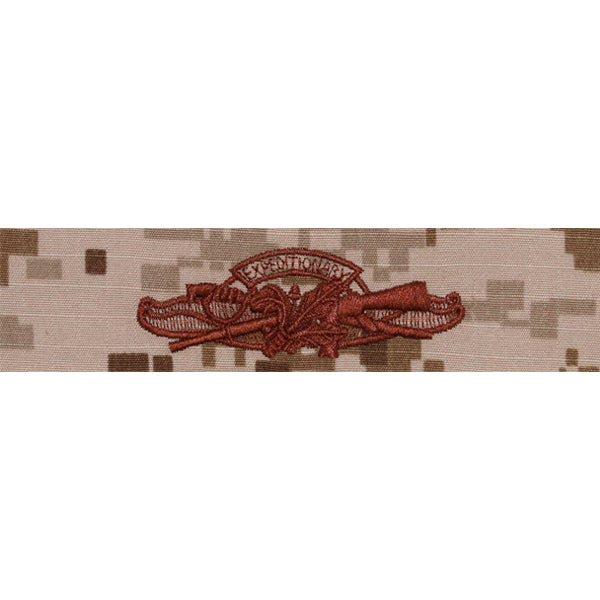 Navy Embroidered Badge: Expeditionary Warfare Supply Officer - Desert Digital