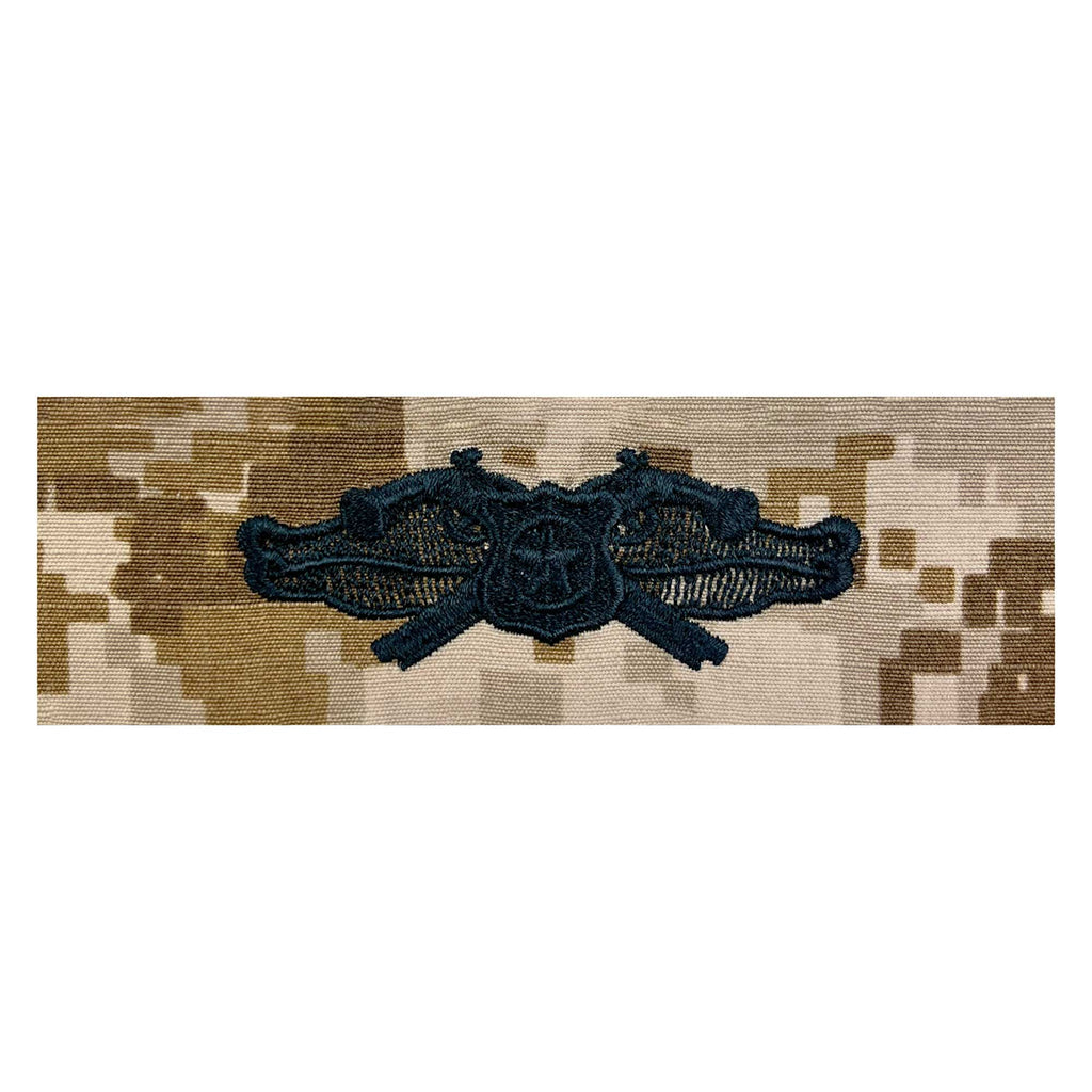 Navy Embroidered Badge: Navy Security Forces Basic Specialist - Desert Digital