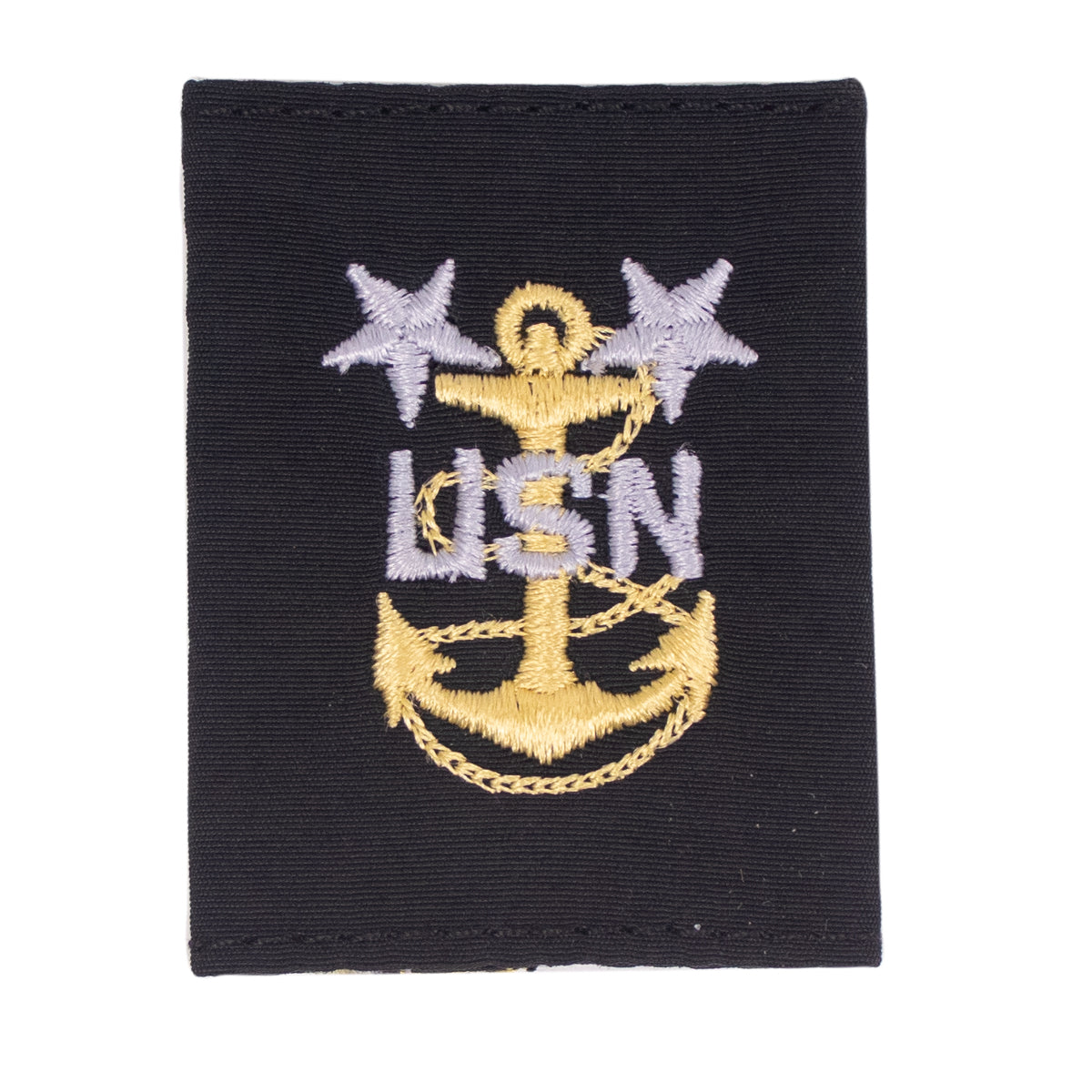 Navy Cold Weather Parka (CWP) Tab Device: Gold Embroidered Anchor E9 Master Chief Petty Officer