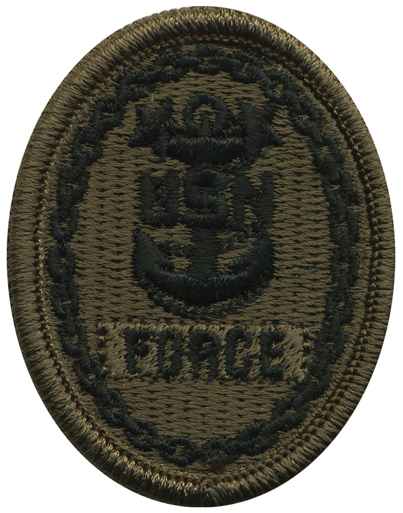 Navy Embroidered Badge: Force E-9 - Woodland Digital